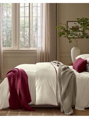 King BOLL & BRANCH Flannel Flat Sheet / pillowcases  Cream Cotton Velvety Soft
